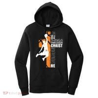 Christian Basketball Religious Bible Verse Philippians 4:13 Women's Hoodie thumb 0