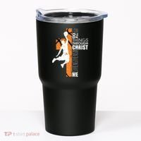 Christian Basketball Religious Bible Verse Philippians 4:13 Tumbler thumb 0