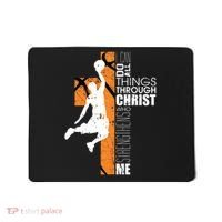 Christian Basketball Religious Bible Verse Philippians 4:13 Mousepad thumb 0