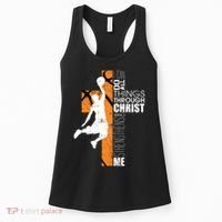 Christian Basketball Religious Bible Verse Philippians 4:13 Women's Tank Top thumb 0