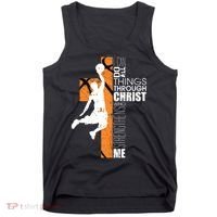 Christian Basketball Religious Bible Verse Philippians 4:13 Tank Top thumb 0