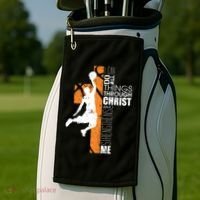 Christian Basketball Religious Bible Verse Philippians 4:13 Golf Towel thumb 2