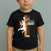 Christian Basketball Religious Bible Verse Philippians 4:13 Toddler T-Shirt thumb 2