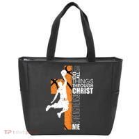 Christian Basketball Religious Bible Verse Philippians 4:13 Tote Bag thumb 0