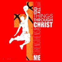 Christian Basketball Religious Bible Verse Philippians 4:13 Santa Hat thumb 1