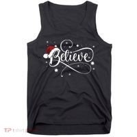 Christmas Believe Santa Claus Believe Christmas Tank Top thumb 0