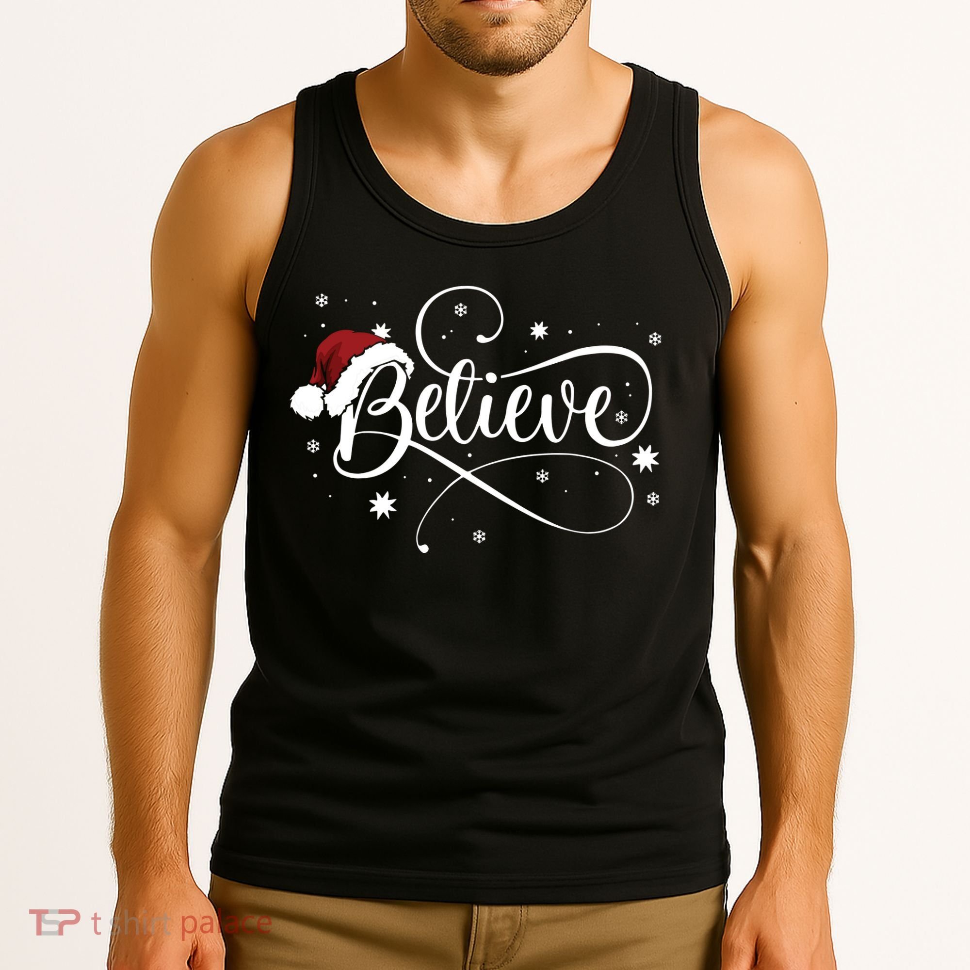 Christmas Believe Santa Claus Believe Christmas Tank Top