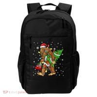 Christmas Bigfoot Santa Hat Tree Lights Xmas Sasquatch Funn Backpack thumb 0