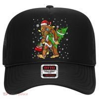 Christmas Bigfoot Santa Hat Tree Lights Xmas Sasquatch Funn Hat thumb 0