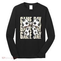 Coquette Bow Soccer Funny Game Day Soccer Long Sleeve Shirt thumb 0