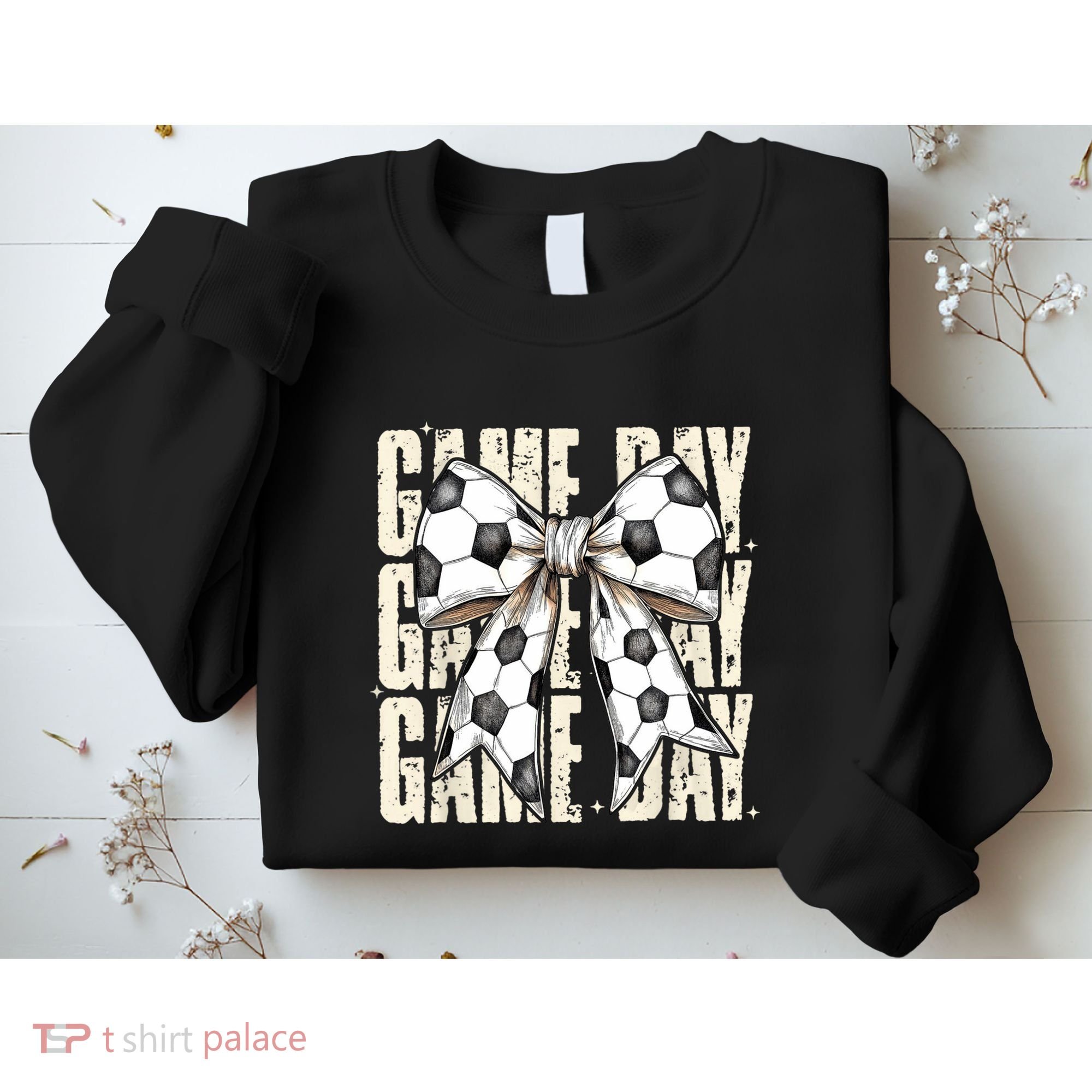 Coquette Bow Soccer Funny Game Day Soccer Sweatshirt