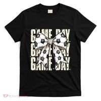 Coquette Bow Soccer Funny Game Day Soccer T-Shirt thumb 0