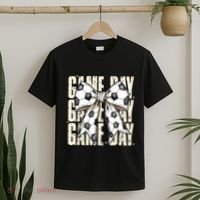 Coquette Bow Soccer Funny Game Day Soccer T-Shirt thumb 2