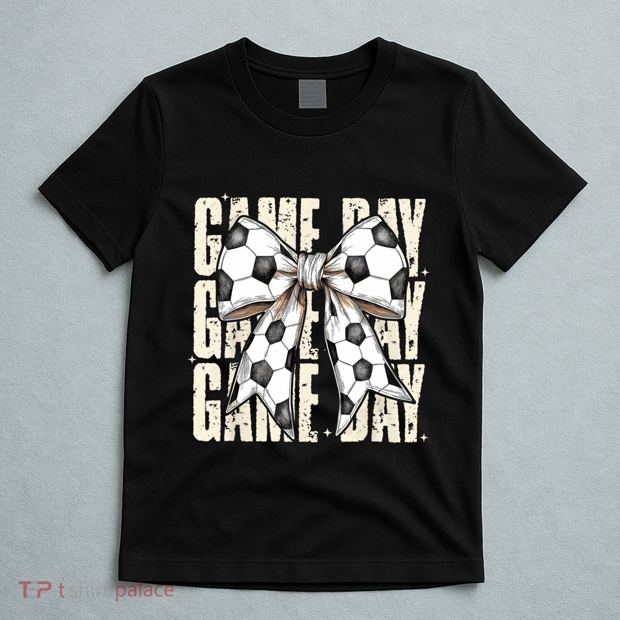 Coquette Bow Soccer Funny Game Day Soccer T-Shirt