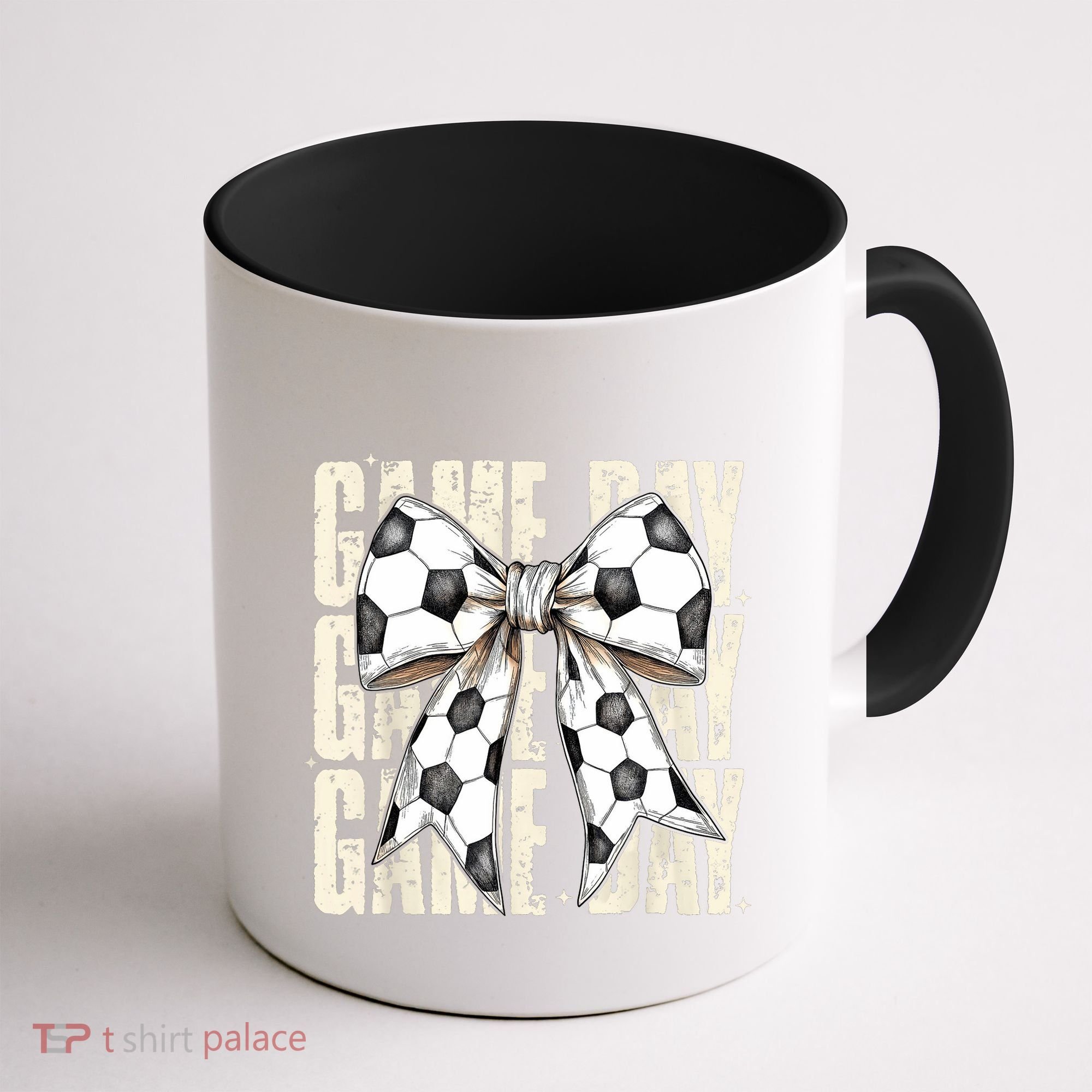 Coquette Bow Soccer Funny Game Day Soccer Coffee Mug