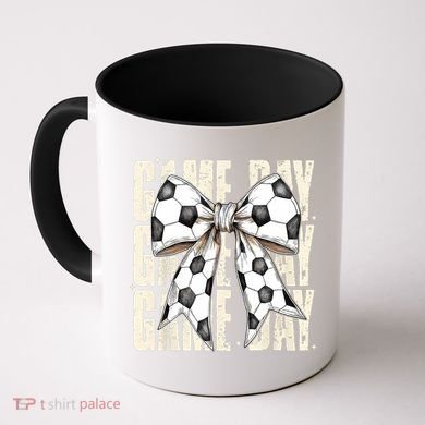 Coquette Bow Soccer Funny Game Day Soccer Coffee Mug