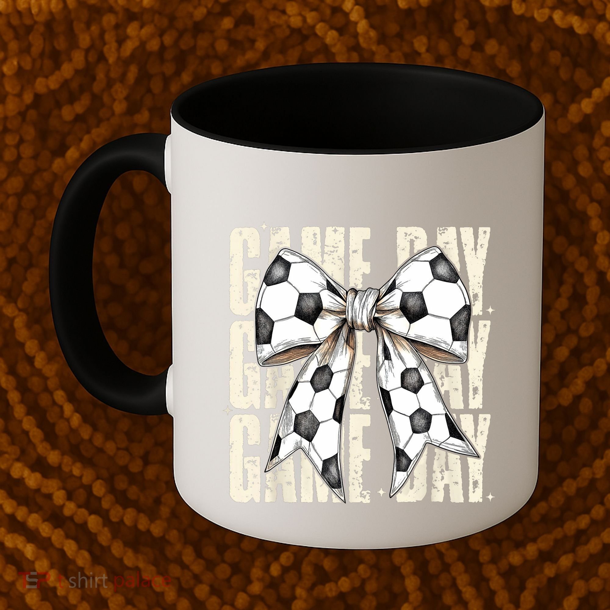 Coquette Bow Soccer Funny Game Day Soccer Coffee Mug