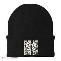 Coquette Bow Soccer Funny Game Day Soccer Beanie thumb 0