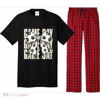 Coquette Bow Soccer Funny Game Day Soccer Pajama Set thumb 0
