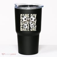 Coquette Bow Soccer Funny Game Day Soccer Tumbler thumb 0