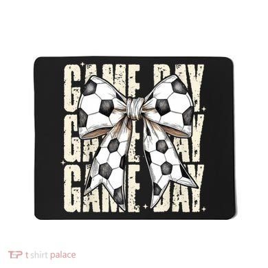 Coquette Bow Soccer Funny Game Day Soccer Mousepad