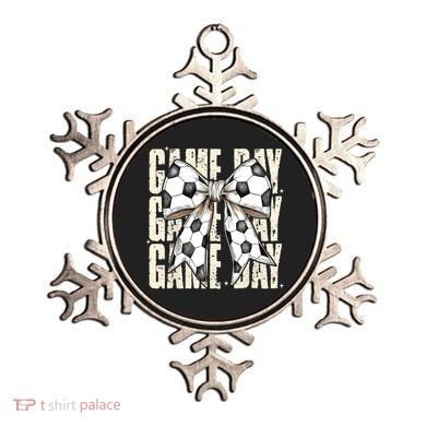 Coquette Bow Soccer Funny Game Day Soccer Ornament