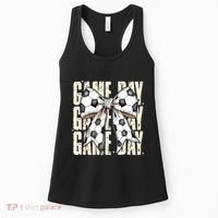 Coquette Bow Soccer Funny Game Day Soccer Women's Tank Top thumb 0