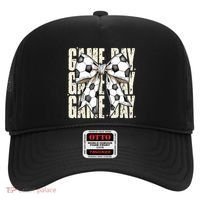 Coquette Bow Soccer Funny Game Day Soccer Hat thumb 0