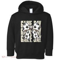 Coquette Bow Soccer Funny Game Day Soccer Toddler Hoodie thumb 0