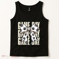 Coquette Bow Soccer Funny Game Day Soccer Tank Top thumb 2