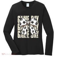 Coquette Bow Soccer Funny Game Day Soccer Women's Long Sleeve Shirt thumb 0