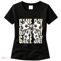 Coquette Bow Soccer Funny Game Day Soccer Women's T-Shirt thumb 0