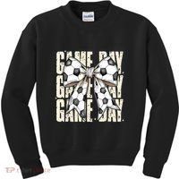 Coquette Bow Soccer Funny Game Day Soccer Kids Sweatshirt thumb 0