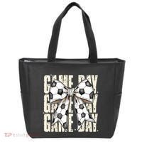 Coquette Bow Soccer Funny Game Day Soccer Tote Bag thumb 0