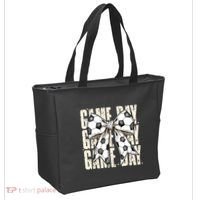 Coquette Bow Soccer Funny Game Day Soccer Tote Bag thumb 2