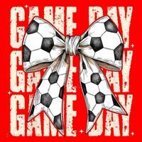 Coquette Bow Soccer Funny Game Day Soccer Santa Hat thumb 1