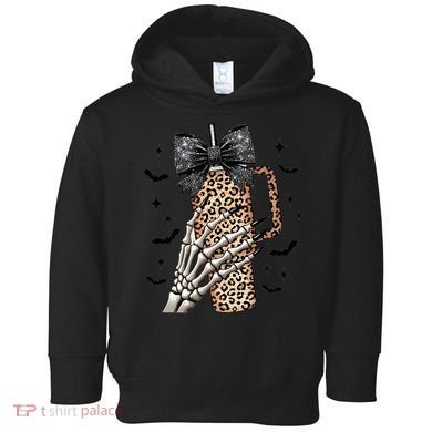 Coquette Bow Skeleton Bougie Toddler Hoodie