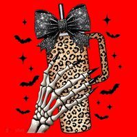 Coquette Bow Skeleton Bougie Santa Hat thumb 1