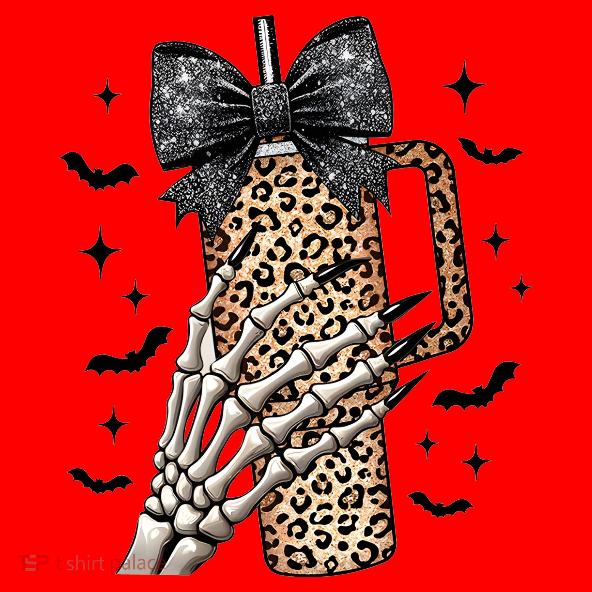 Coquette Bow Skeleton Bougie Santa Hat