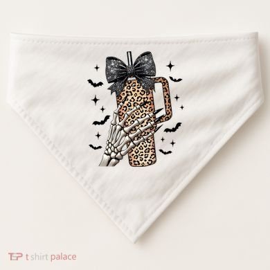 Coquette Bow Skeleton Bougie USA-Made Doggie Bandana