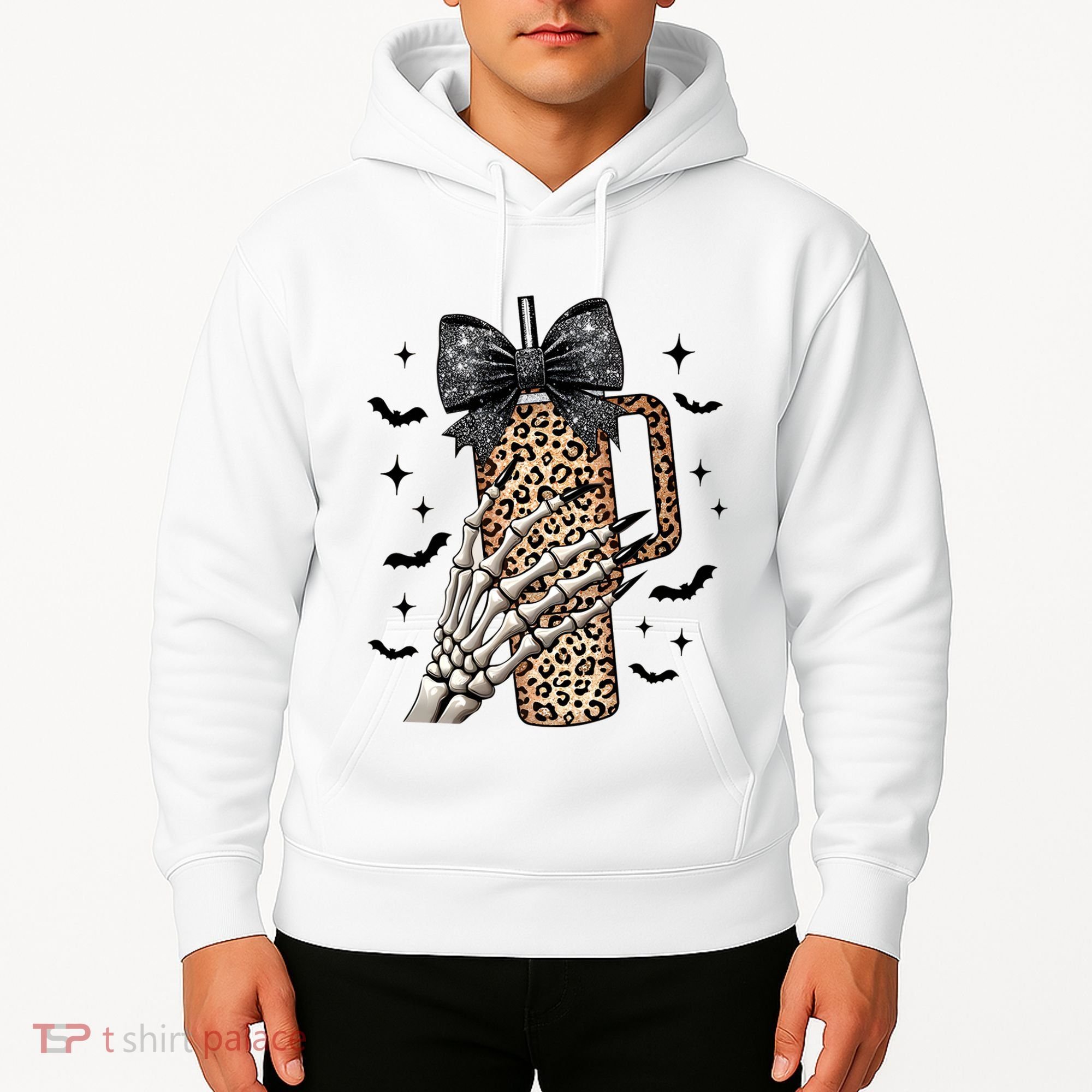 Coquette Bow Skeleton Bougie Hoodie