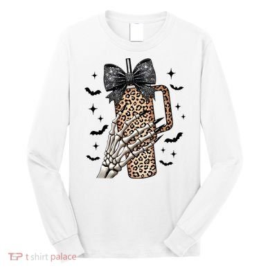 Coquette Bow Skeleton Bougie Long Sleeve Shirt