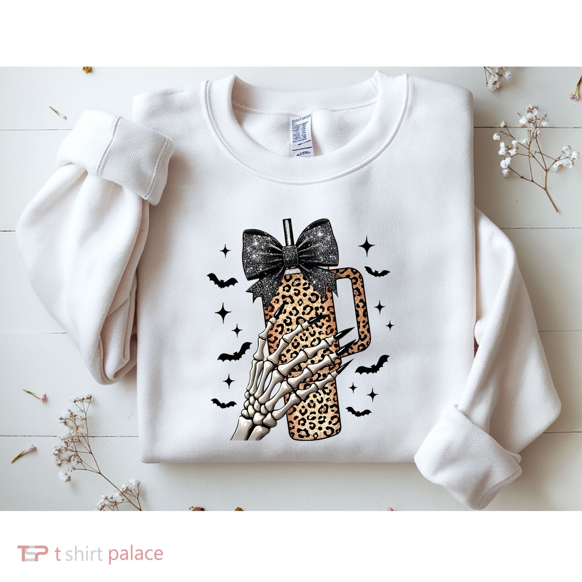 Coquette Bow Skeleton Bougie Sweatshirt