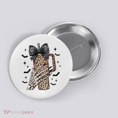 Coquette Bow Skeleton Bougie Button