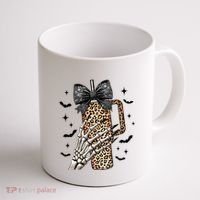 Coquette Bow Skeleton Bougie Coffee Mug thumb 1