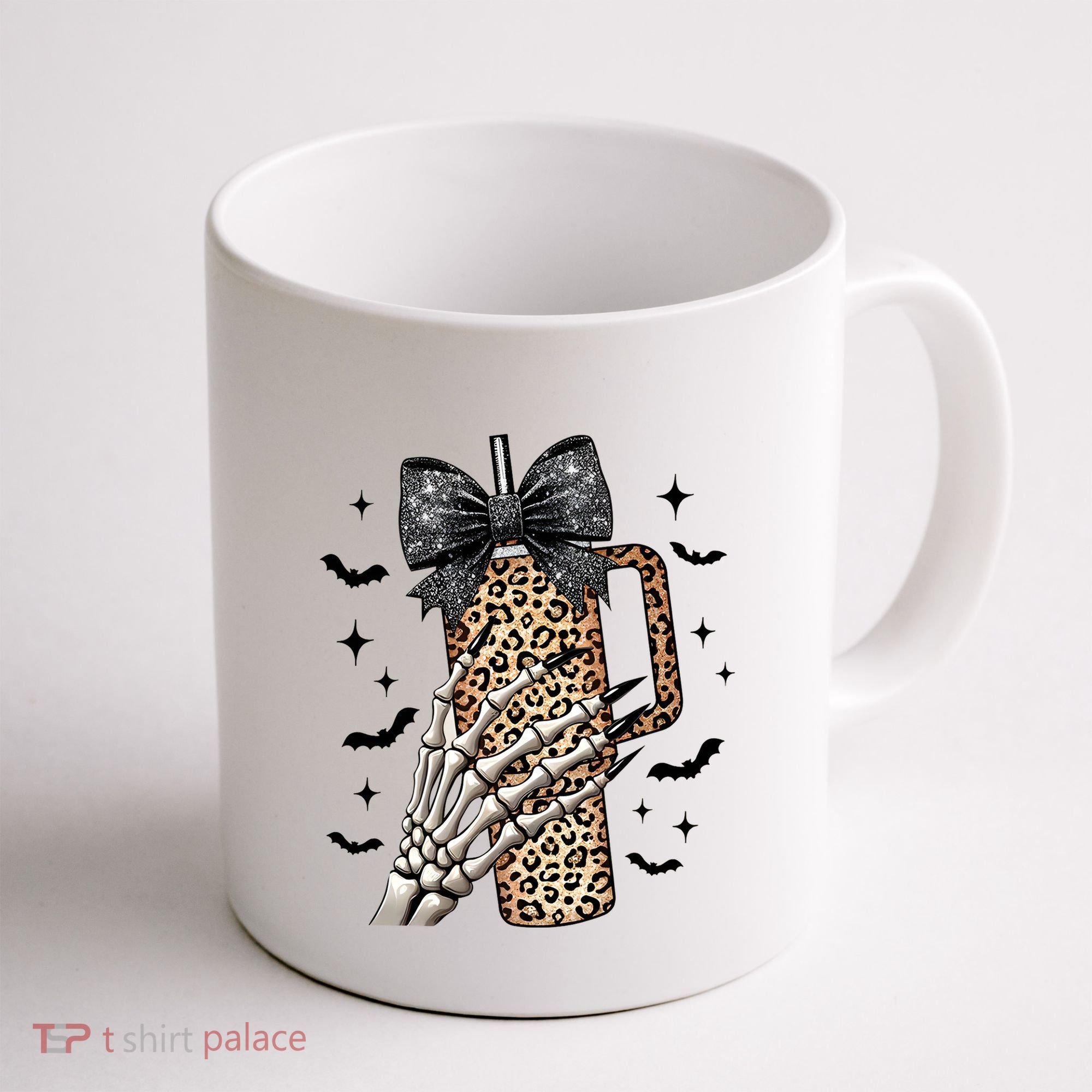 Coquette Bow Skeleton Bougie Coffee Mug