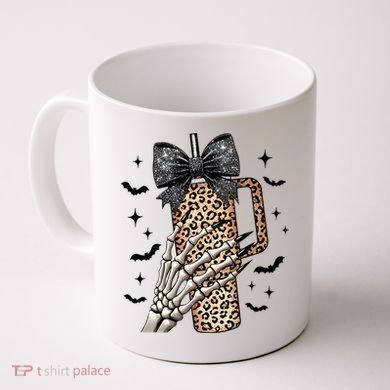 Coquette Bow Skeleton Bougie Coffee Mug