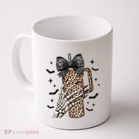 Coquette Bow Skeleton Bougie Coffee Mug thumb 0
