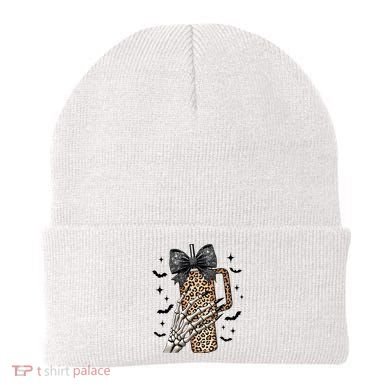 Coquette Bow Skeleton Bougie Beanie