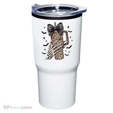 Coquette Bow Skeleton Bougie Tumbler